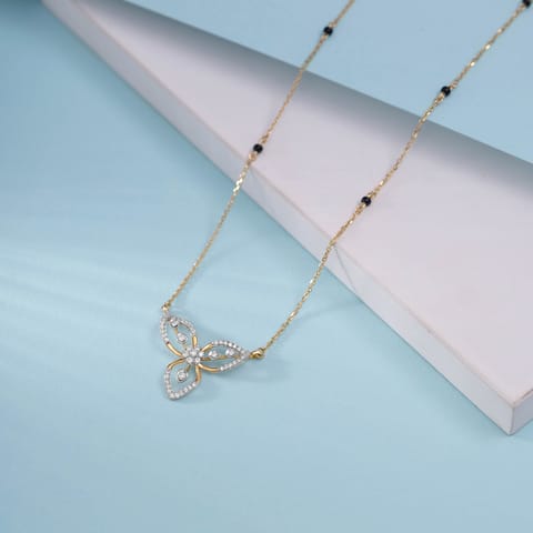 Tri-Petal Diamond Mangalsutra