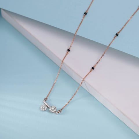 Linear Blossom Diamond Mangalsutra Linear Blossom Diamond Mangalsutra