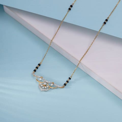 Scallop Diamond Mangalsutra