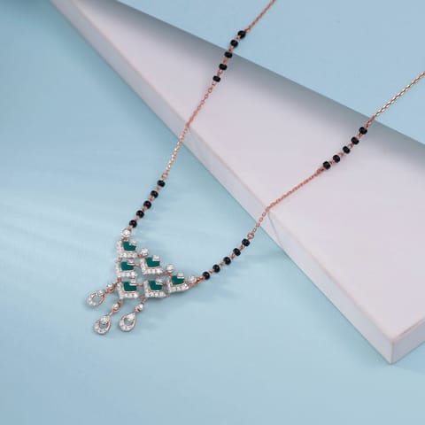 Twin Bloom Diamond Mangalsutra