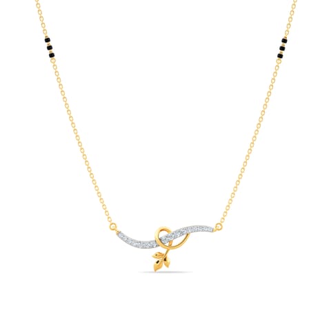 Swivel Fern Diamond Mangalsutra Swivel Fern Diamond Mangalsutra