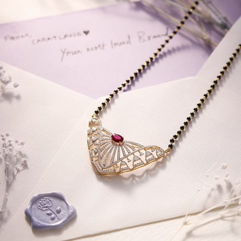 Glowing Arch Gemstone Mangalsutra