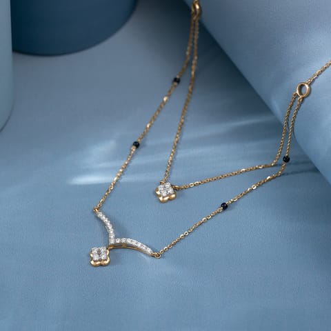 Layered Dangle Diamond Mangalsutra Layered Dangle Diamond Mangalsutra