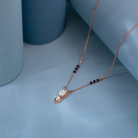 Fluted Pear Diamond Mangalsutra Fluted Pear Diamond Mangalsutra