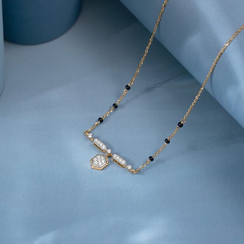 Bar Hexa Diamond Mangalsutra Bar Hexa Diamond Mangalsutra