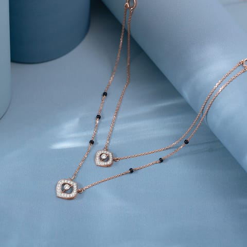 Layered Marquee Diamond Mangalsutra
