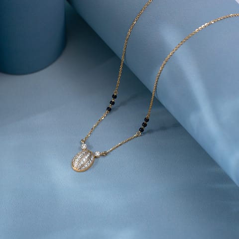 Segmented Ellipse Diamond Mangalsutra Segmented Ellipse Diamond Mangalsutra