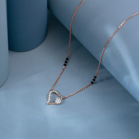 Cluster heart Diamond Mangalsutra