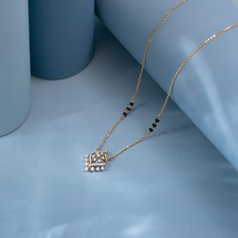 Curved Matrix Diamond Mangalsutra Curved Matrix Diamond Mangalsutra