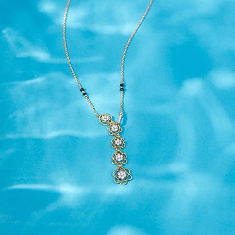 Cascading Floral Diamond Mangalsutra Cascading Floral Diamond Mangalsutra