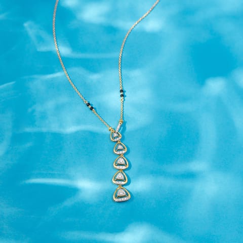 Cascading Trillion Diamond Mangalsutra Cascading Trillion Diamond Mangalsutra