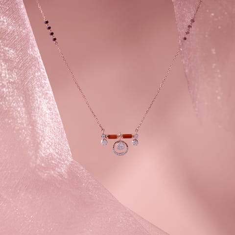 Coral Bar Gemstone Mangalsutra Coral Bar Gemstone Mangalsutra