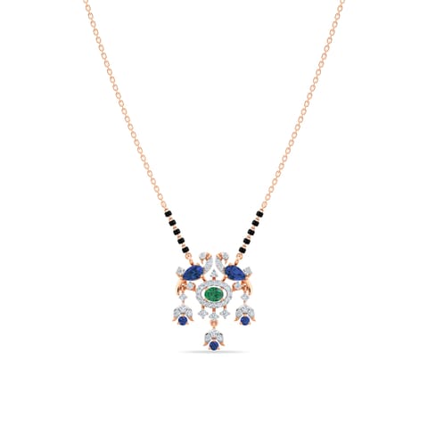 Enchanting Peacock Gemstone Mangalsutra Enchanting Peacock Gemstone Mangalsutra