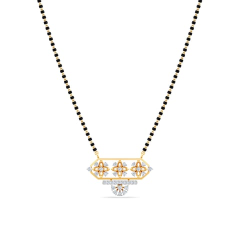 Floral Frames Diamond Mangalsutra Floral Frames Diamond Mangalsutra