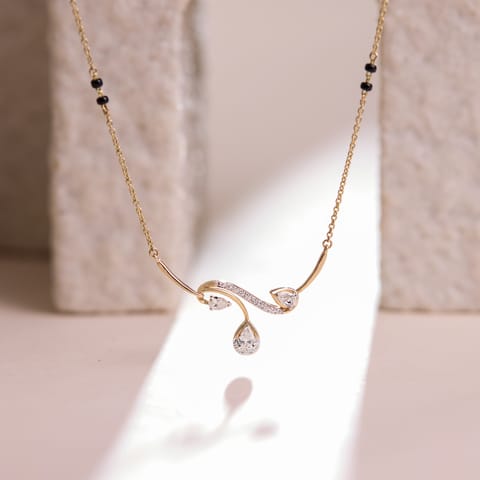 Luminous Wave Diamond Mangalsutra