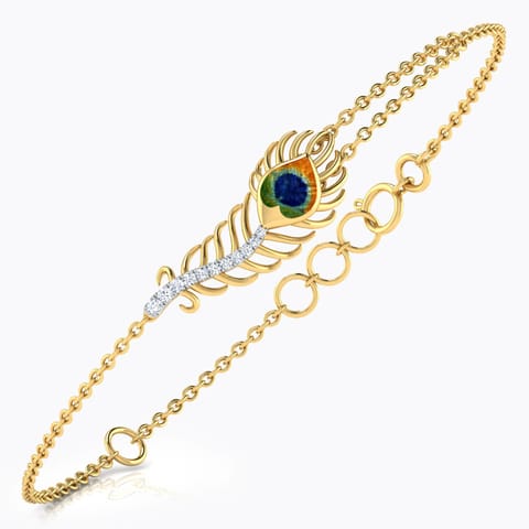 Peacock Feather Diamond Bracelet Peacock Feather Diamond Bracelet