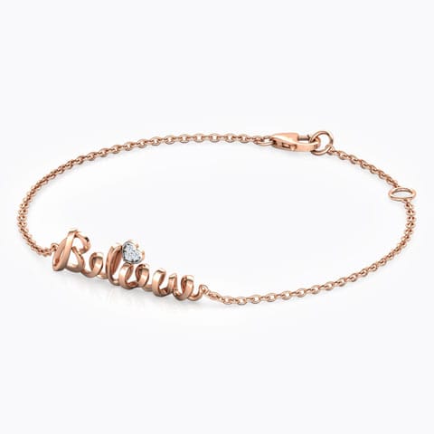 Believe Cursive Bracelet