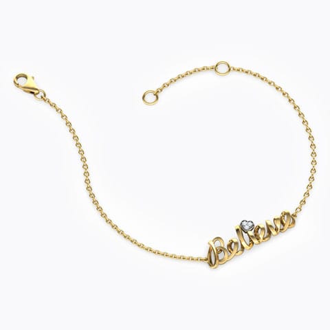 Believe Cursive Bracelet