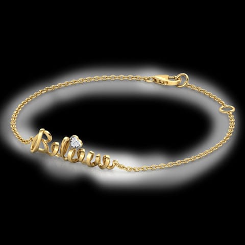 Believe Cursive Bracelet