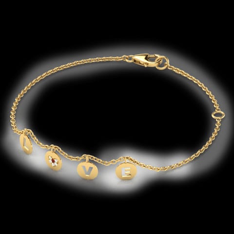Love Charm Gemstone Bracelet Love Charm Gemstone Bracelet