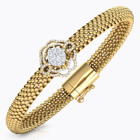 Granular Bloom Diamond Bracelet