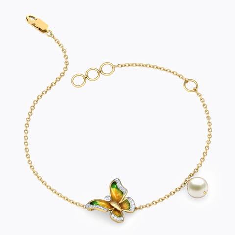 Delicate Pinion Gemstone Bracelet