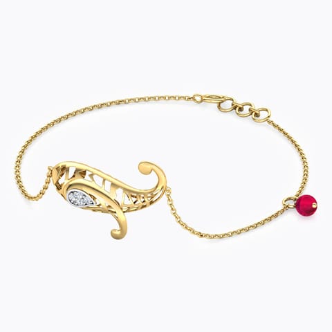 Elegant Paisley Gemstone Bracelet