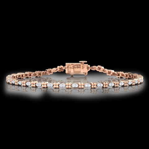 Twinkle Floret Tennis Diamond Bracelet
