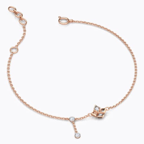 Blooming Diamond Charm Bracelet