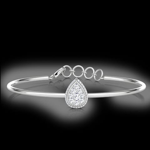 Halo Drop Diamond Bracelet