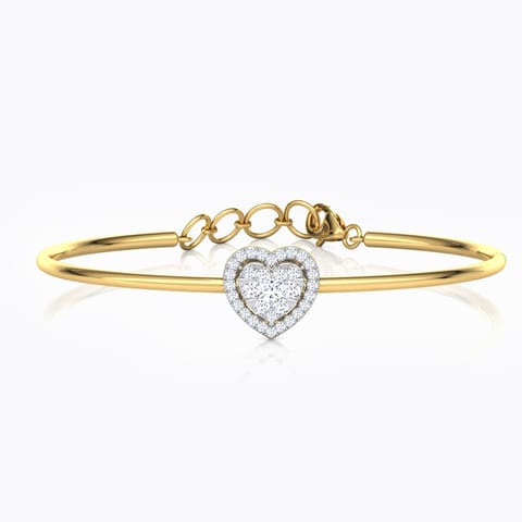 Halo Heart Diamond Bracelet