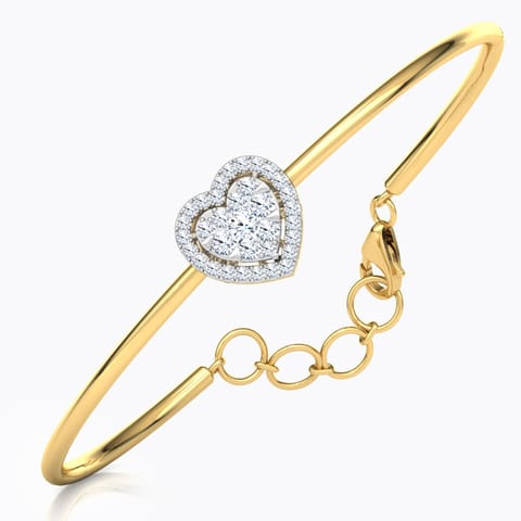 Halo Heart Diamond Bracelet