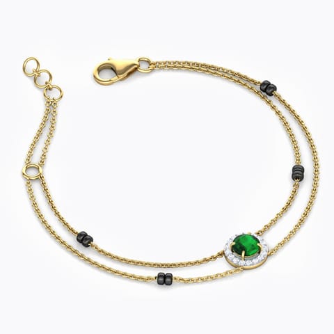 Aakriti Gemstone Mangalsutra Bracelet