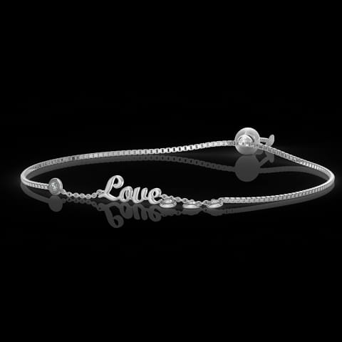 Love Diamond Adjustable Bracelet