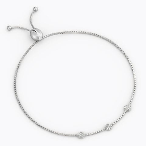 Cluster Diamond Adjustable Bracelet