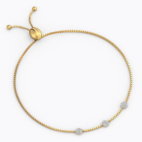 Cluster Diamond Adjustable Bracelet