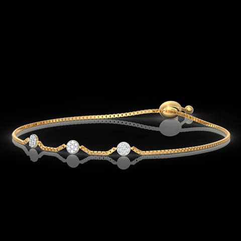 Cluster Diamond Adjustable Bracelet
