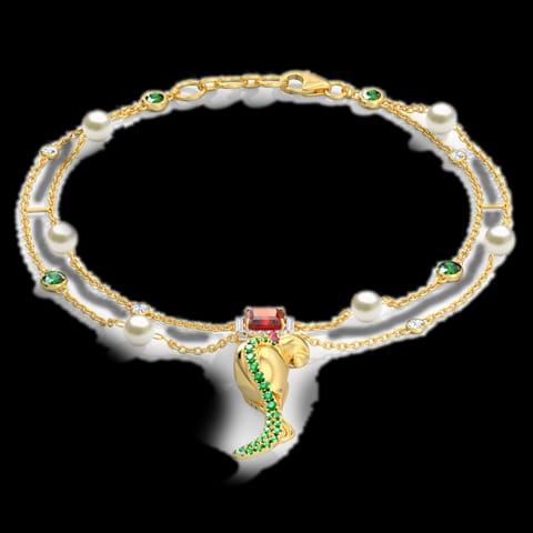 Dainty Parrot Gemstone Bracelet