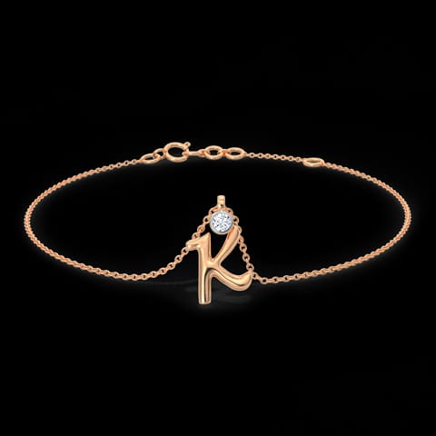 Alphabet K Charm Diamond Bracelet Alphabet K Charm Diamond Bracelet