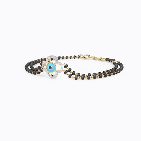 Leena Evil Eye Diamond Mangalsutra Bracelet Leena Evil Eye Diamond Mangalsutra Bracelet