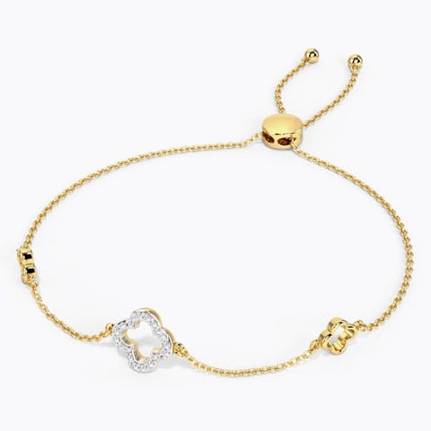 Diamond Clover Adjustable Bracelet