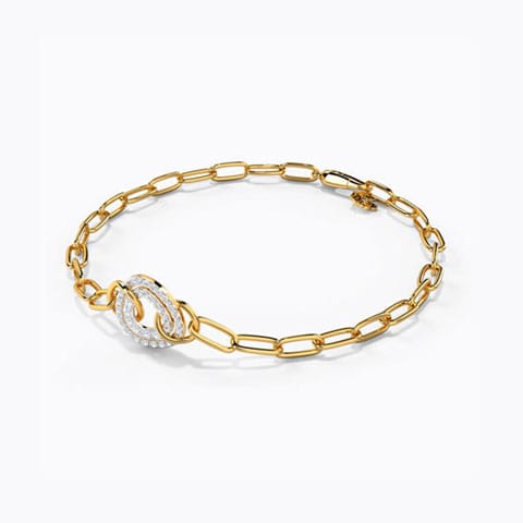 Entwined Links Diamond Bracelet