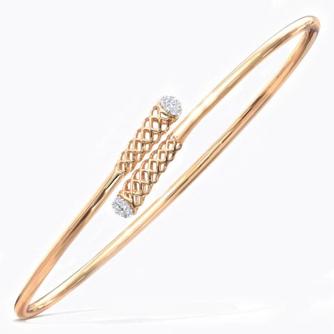 Braid Cluster Diamond Bracelet Diamond Bracelets 14 Karat Rose Gold Braid Cluster Diamond Bracelet