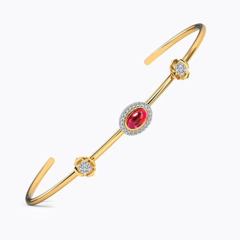 Glittering Scarlet Gemstone Bracelet