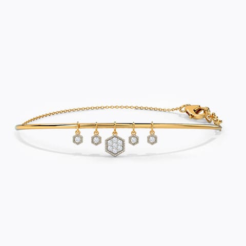 Blooming Drops Diamond Bracelet Diamond Bracelets 14 Karat Yellow Gold Blooming Drops Diamond Bracelet