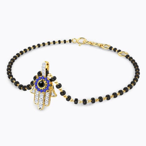 Hamsa Gemstone Mangalsutra Bracelet
