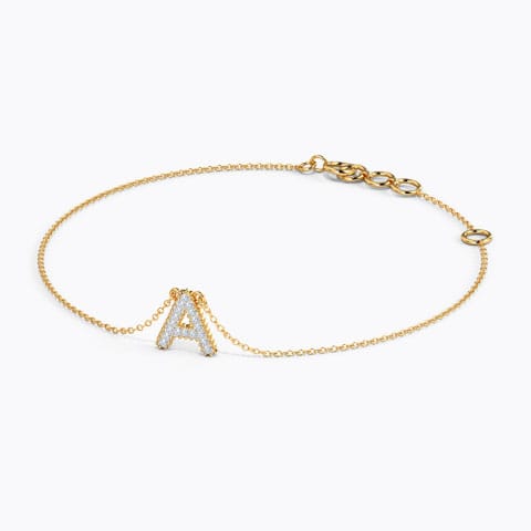 Dazzle Alphabet A Diamond Bracelet Dazzle Alphabet A Diamond Bracelet