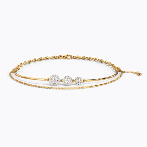 Trinity Halo Gemstone Bracelet Trinity Halo Gemstone Bracelet