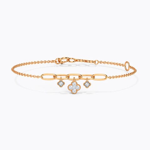 Clover Floral Diamond Bracelet Clover Floral Diamond Bracelet