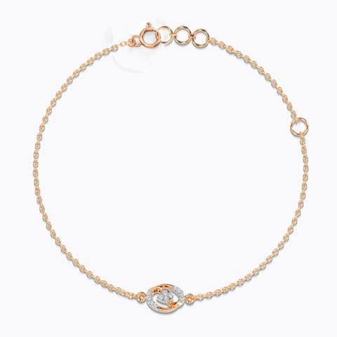 Sparkling Halo Diamond Chain Bracelet